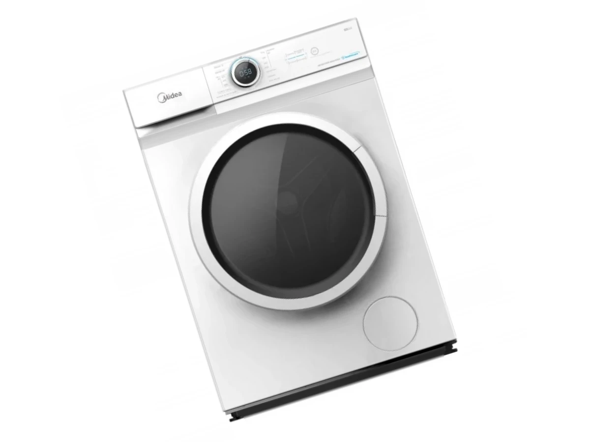 Técnico reparando lavadora Midea