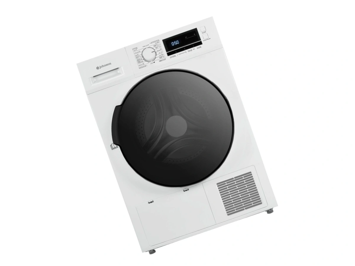 Técnico reparando secadora Johnson JDRY
