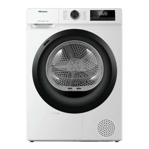 Secadora compacta de fondo reducido Hisense DHQE900UWDC